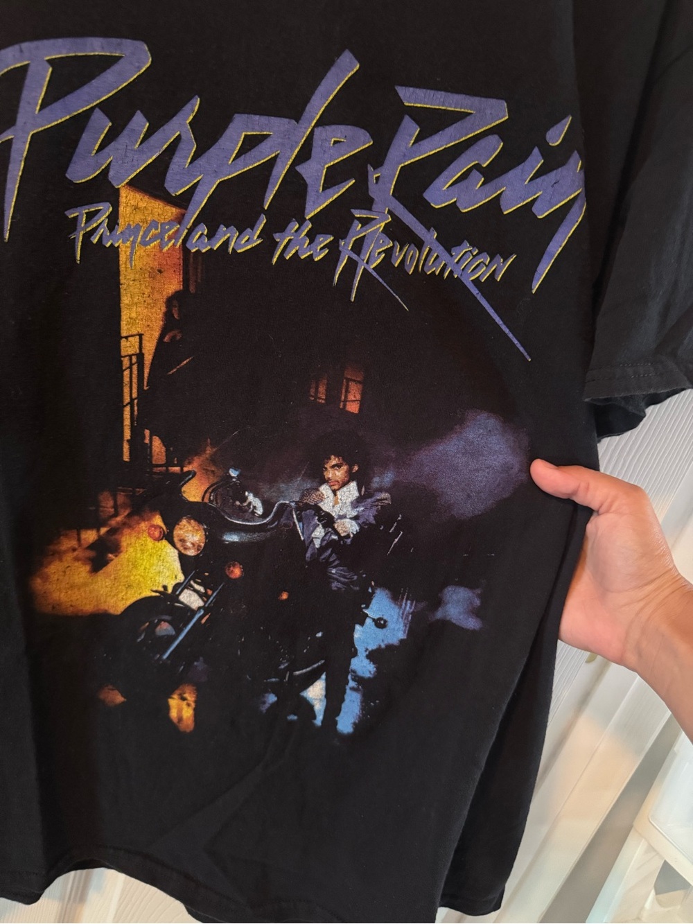 Purple Rain Graphic Tee - Black Men’s Large - Picture 2 of 3